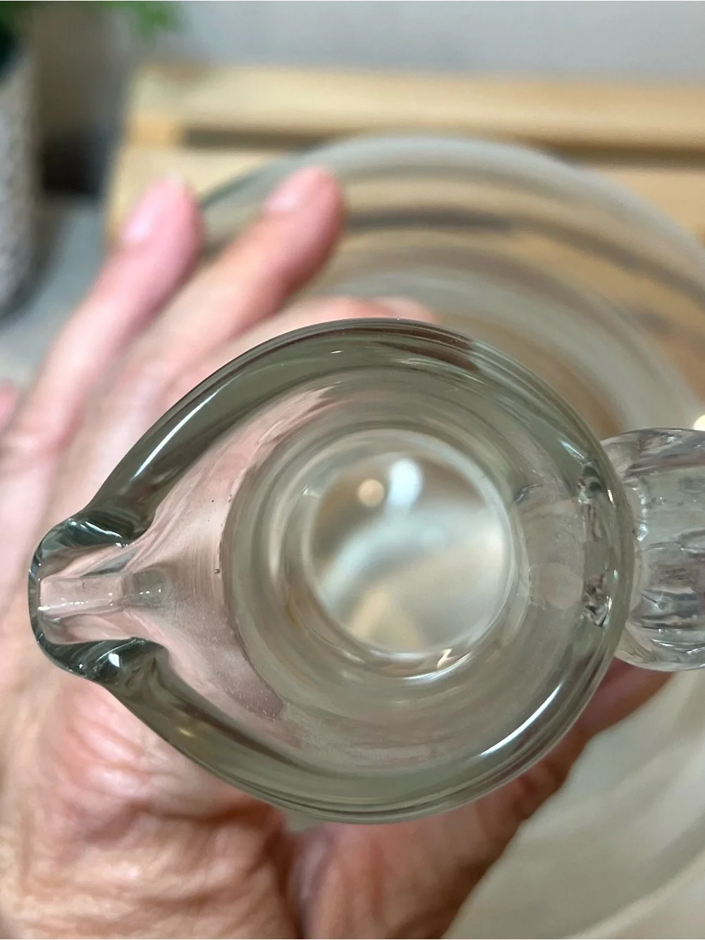 Toscany Vintage Hand-Blown Etched Glass Decanter w Globe Stopper | EUC | HEAVY